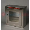 Non-Alarmed AED Wall Cabinet Stainless Steel Surface Mount w/ AED Signs